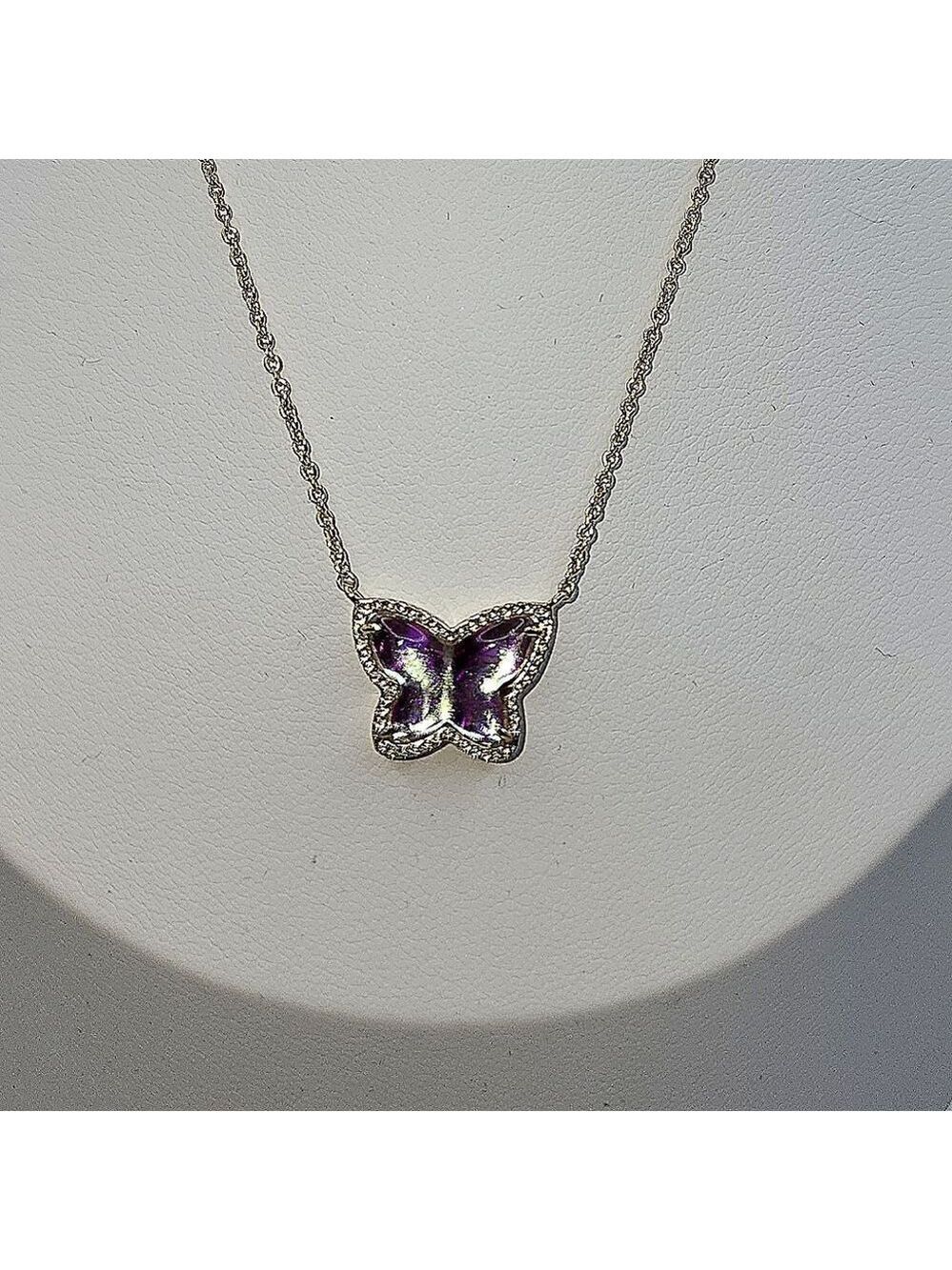 Kendra Scott Lillia Butterfly Lillia Pendant Necklace Gold Tone NWOT